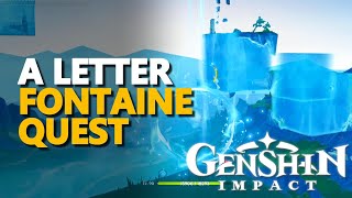 A Letter Genshin Impact Fontaine Quest [upl. by Adhern]