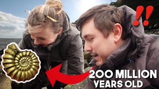 I Went FOSSIL Hunting on the Jurassic Coast of England 🦴🦕 [upl. by Sekofski]