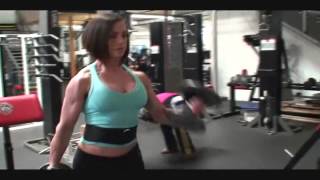 Fitness Woman Bicep Curls in gym [upl. by Alliuqet]