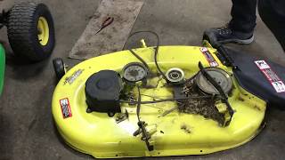 Deck Removal  John Deere Riding Mower Easy [upl. by Barger]