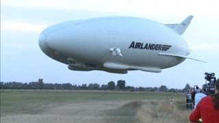 Worlds largest airship takes flight in London [upl. by Filide17]