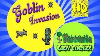 Terraria The Goblin Invasion  Easy Farm [upl. by Yarased]