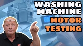 Washing machine motor test and repair bearing brushes a motor protector and thermal cut–out Bosch [upl. by Neelia]