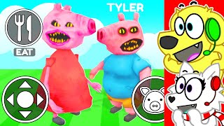 Playing as HUNGRY PIGS in Roblox HUNGRY PIG NEW UPDATE [upl. by Olegna]