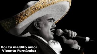 Por tu maldito amor  Vicente Fernández lyricsletra [upl. by Etnod]