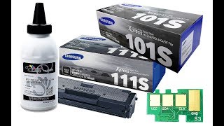 How to Refill Samsung D101S D111S Xerox Phaser 3020WC3025 Cartridges Chip amp OPC Drum Replacement [upl. by Hines]