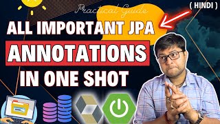 Top JPA Annotations in one shot in Hindi [upl. by Auqinahc]