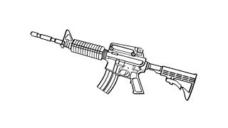 How to Draw the M16  Drawing of M16 Rifle [upl. by Teak638]