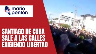 Santiago de Cuba se tira a la calle exigiendo corriente y comida [upl. by Galatia961]