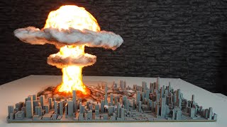 How to make Atomic Bomb Explosion Diorama [upl. by Anayhd]