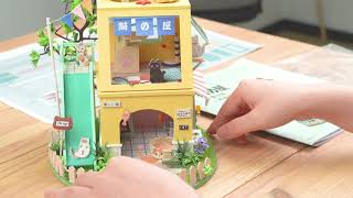 Rolife Cat House DG149 DIY Miniature Dollhouse [upl. by Durward]