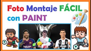 🤪 👨‍🎨 Como hacer un FOTOMONTAJE ⚡️ rápido y sencillo con 🎨 PAINT [upl. by Tirreg]