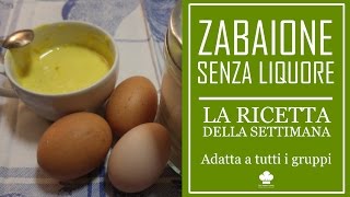 Ricetta dello Zabaione senza liquore Adatto a tutti i gruppi [upl. by Idnem]