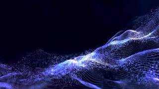 Loop Animation of Abstract Blue Particle Waves With Bokeh  Free HD Version Footage [upl. by Asyen837]