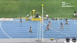 200 Metres women semifinal heat 3 IAAF World Championships Daegu 2011 [upl. by Sumedocin18]