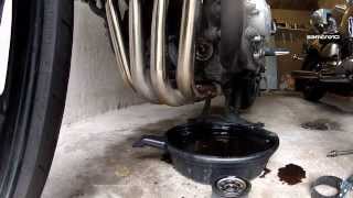 2003 Yamaha FZS 600 Oil Change  How to [upl. by Annayt877]