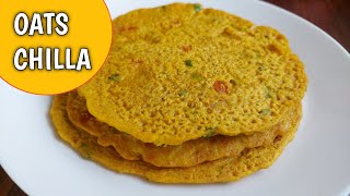 Tasty and Healthy Oats Chilla  Instant Oats Recipe for Breakfast [upl. by Trueblood]