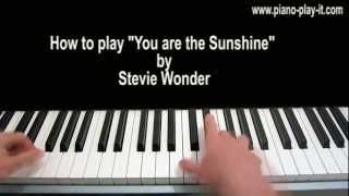 You Are The Sunshine of my Life Piano Tutorial Stevie Wonder [upl. by Dazraf]