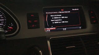 How to reset OIL service and INSPECTION Audi Q7 4L step by step [upl. by Carpet189]