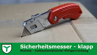 Stanley Cuttermesser Teppichmesser Sicherheitsmesser klapp [upl. by Lovash488]