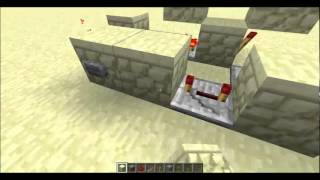 Minecraft 1x2 Piston Door Tutorial Hidden Pistons [upl. by Cleary301]