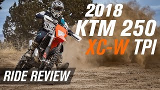 2018 KTM 250 XCW TPI  Ride Review [upl. by Htehpaj97]