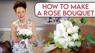 How to Make a Rose Bouquet Floristry Tutorial [upl. by Woodhouse]