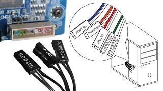 How to connect powerrestart button amp LED cables to your motherboard while its inside the PC case [upl. by Apps]