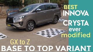 BEST INNOVA CRYSTA EVER MODIFIED  BASE TO TOP VARIANT  360 CAMERA 9550010888 [upl. by Katonah]