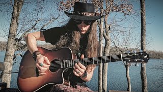 WALKIN BLUES • Back Porch Acoustic Guitar Fingerpicking [upl. by Kered]