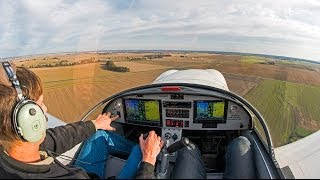 Flying the Zodiac CH 601 XL as seen from inside [upl. by Sesom]