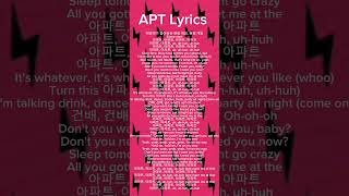 APT Lyrics [upl. by Voltz]