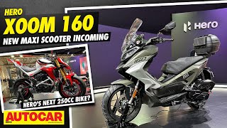 Hero Xoom 160  New Maxi Scooter coming in 2024  First Look  autocarindia1 [upl. by Nogem]