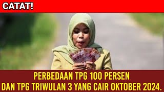 Catat Perbedaan TPG 100 Persen dan TPG Triwulan 3 yang Cair Oktober 2024 [upl. by Paza]