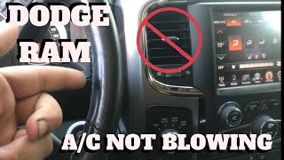 Dodge Ram AC not blowing [upl. by Bronez920]