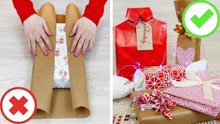 5 Idee per impacchettare i regali  2 trucchi 🎁 5 gift wrapping ideas  2 life changing hacks [upl. by Mighell]