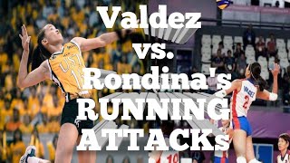 Alyssa Valdez vs Sisi Rondina RunningSlide Attacks Who kill that ball perfectly [upl. by Rubens81]