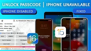 AU Ramdisk Remove passcode iphone unavailable untethered unlock icloud iD fix forgotten passcode [upl. by Ellerred]