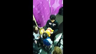 Yuzuru Hanyus Pooh kissing Evgenia Medvedeva  selfie with Alina Zagitova [upl. by Ahsenod]