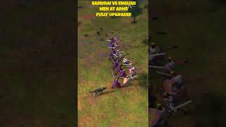 age of empires 4samurai vs english men at armsfully upgraded [upl. by Irma]