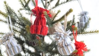 Winterse mutsjes maken voor in je kerstboom DIY [upl. by Anilet]