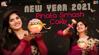 New Year 2021  Pinata Smash Cake  New year Cake  Deepti Nallamothu  Deeptis Diary [upl. by Ynnus204]