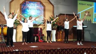 Give Thanks Kids Christian Action Song Praise God Sharon Fellowship Church of Houston [upl. by Ahsaf23]