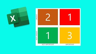 EISENHOWER PRIORITY MATRIX IN MS EXCEL  HOW TO PRIORITIZE YOUR TASK LIST IN 7 MINUTES [upl. by Ahsak]