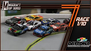 Miscraft Cup Series  S7 R1  Daytona 500 NASCAR Stopmotion [upl. by Oxley264]