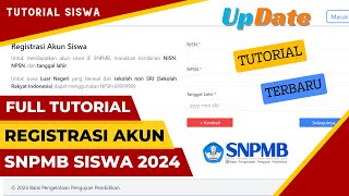 Cara Registrasi Akun SNPMB Siswa 2024  Full Tutorial [upl. by Aninay]