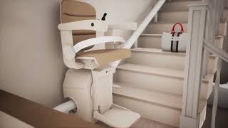 Handicare Freecurve  How to use the stairlift [upl. by Hartill]