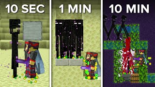 Minecraft Enderman XP Farm In 10 SECONDS 1 Minute amp 10 Minutes [upl. by Annabell445]