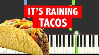 Its Raining Tacos  Easy Piano Tutorial [upl. by Dnomyaw5]