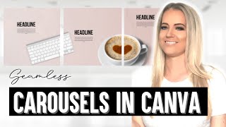 How I create seamless INSTAGRAM CAROUSEL POSTS in Canva [upl. by Innig620]